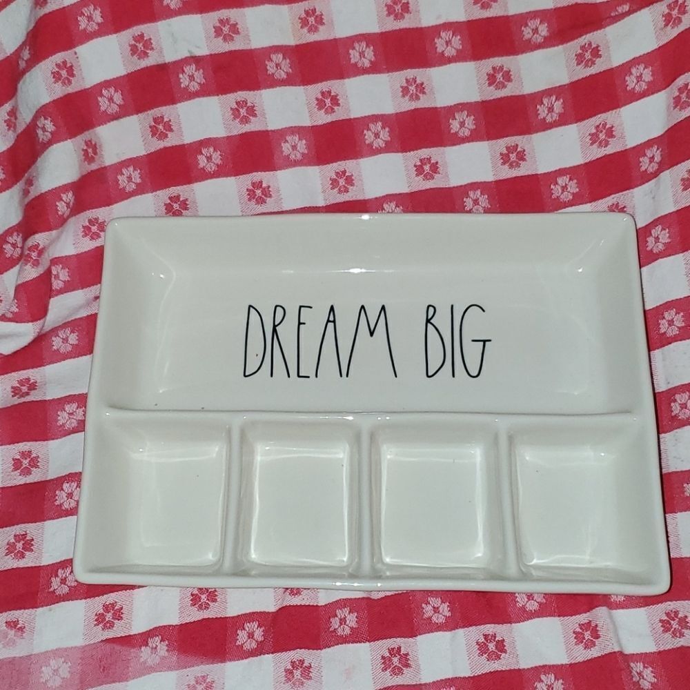 Rae Dunn by Magenta DREAM BIG Tray Organizer NWOT